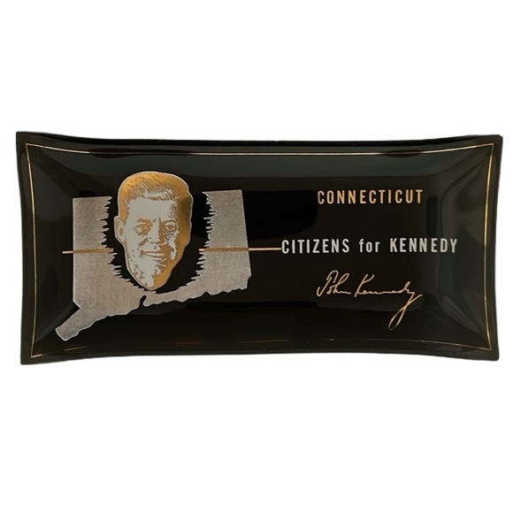 Vintage 1960 Campaign Citizens For John F Kennedy Hartford Connecticut Ashtray - Picture 4 of 4